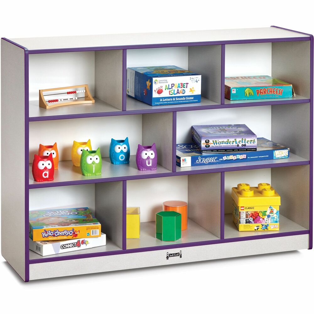 JNT2691JCWW004 - Single-sided storage shelf is perfect for organizing children's books, toys, games and more. MAXBrackets allow the art center to be moved effortlessly from room to room without causing stress on the wheels and brackets. Wheels are made of hard rubber and won't leave black marks on your floor. Durable laminate features an easy-to-clean surface. TRUEdge is permanently thermo-fused to the edges to prevent chipping. KYDZSafe rounded edges allow children to play safely without getting hurt by sharp edges or corners. Kickplate prevents children from losing small items underneath. Standard Write-n-Wipe recessed backs can be easily wiped clean.