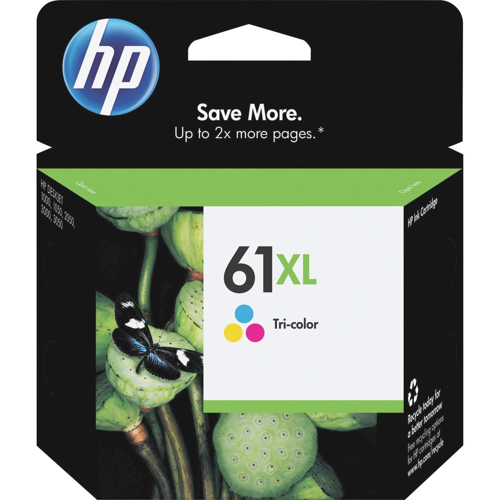 HEWCH564WN - HP 61 ink cartridge is designed for use with Hewlett-Packard Deskjet 1000, 1050 Series, 1055 Series, 2050, 2510, 2512, 3000, 3050, 3052A and 3054 Series. More from the Manufacturer