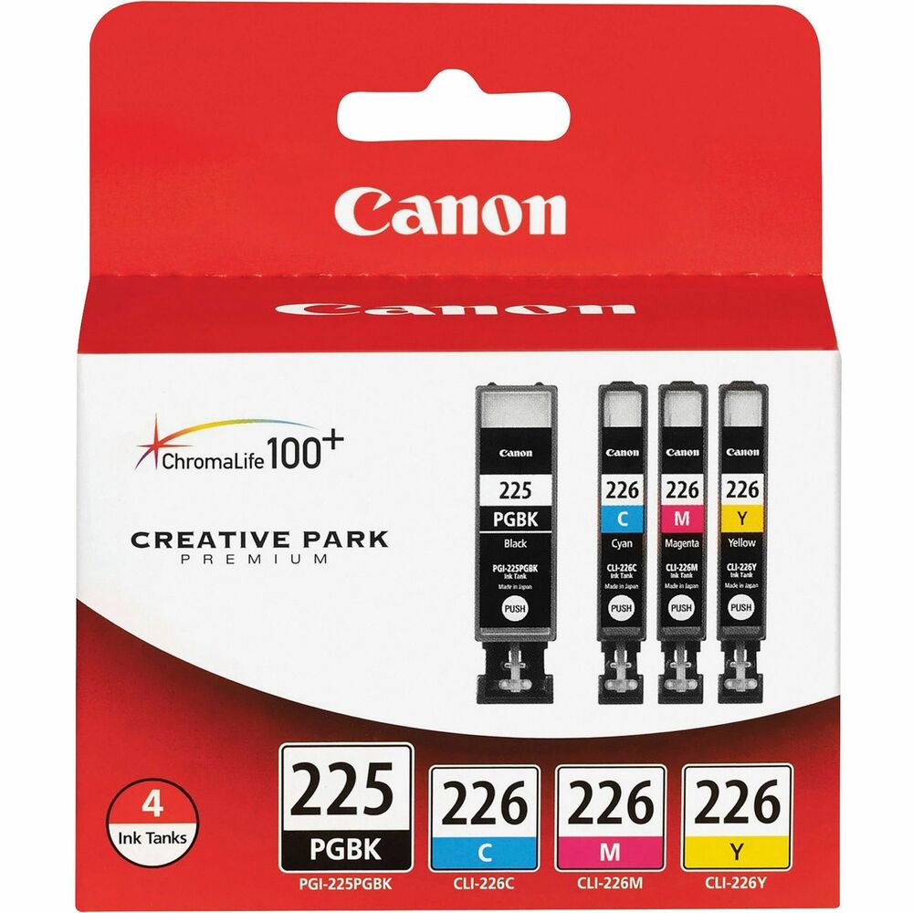 CNMPGI225CLI226 - Ink cartridges are designed for use with Canon Pixma IP4820, IP4920, IX6520, MG5120, MG5220, MG5320, MG6120, MG8120, MG8220, MX712 and MX882. Individual ink tank system increases efficiency. Set of cartridges includes one pigment black, one cyan, one magenta and one yellow.