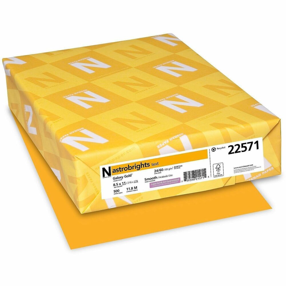 WAU22571 - Create attention-getting notices, flyers, announcements, bulletins and more with this heavyweight, high-quality, 24 lb. bond. Each sheet is acid-free and lignin-free. Paper also provides consistent, trouble-free press performance. Paper is compatible with copiers, laser printers and inkjet printers.