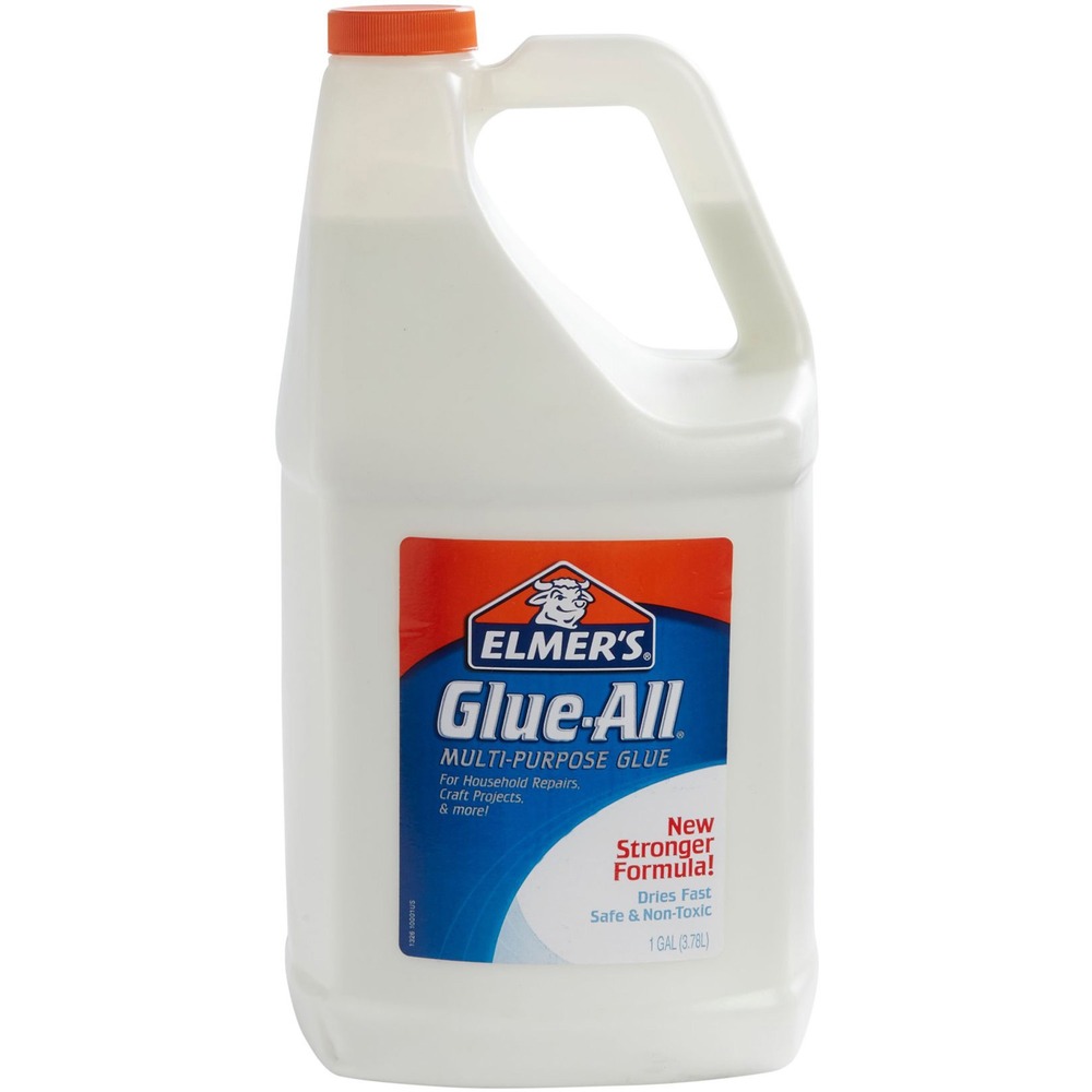 EPIE1326 - Multipurpose glue offers 30 percent stronger than the original formulation. Versatile, acid-free Glue-All adds a strong, durable bond on most materials like ceramics, wood, leather, and cardboard. Nontoxic glue dries fast and clear. More from the Manufacturer