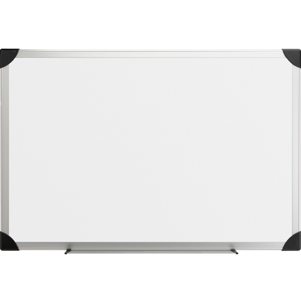 LLR55653 - Collect your thoughts and ideas on this convenient easy to write on, easy to erase 72" x 48" whiteboard that features a laminated styrene surface and sturdy aluminum frame that withstands years of use. Its easy-to-clean surface resists scratching and ghosting. Board is perfect for organizing your schedule, planning your projects, leaving messages and effectively leading a meeting or discussion. Whiteboard can be easily mounted horizontally with its four-corner mounting system. Low odor, nontoxic whiteboard markers (sold separately) come in a wide variety of colors and feature quick drying, smear proof ink. Writing or drawing easily erases with a dry cloth, tissue or eraser (sold separately). Board includes a handy marker and eraser holder that can only be used in the horizontal orientation.