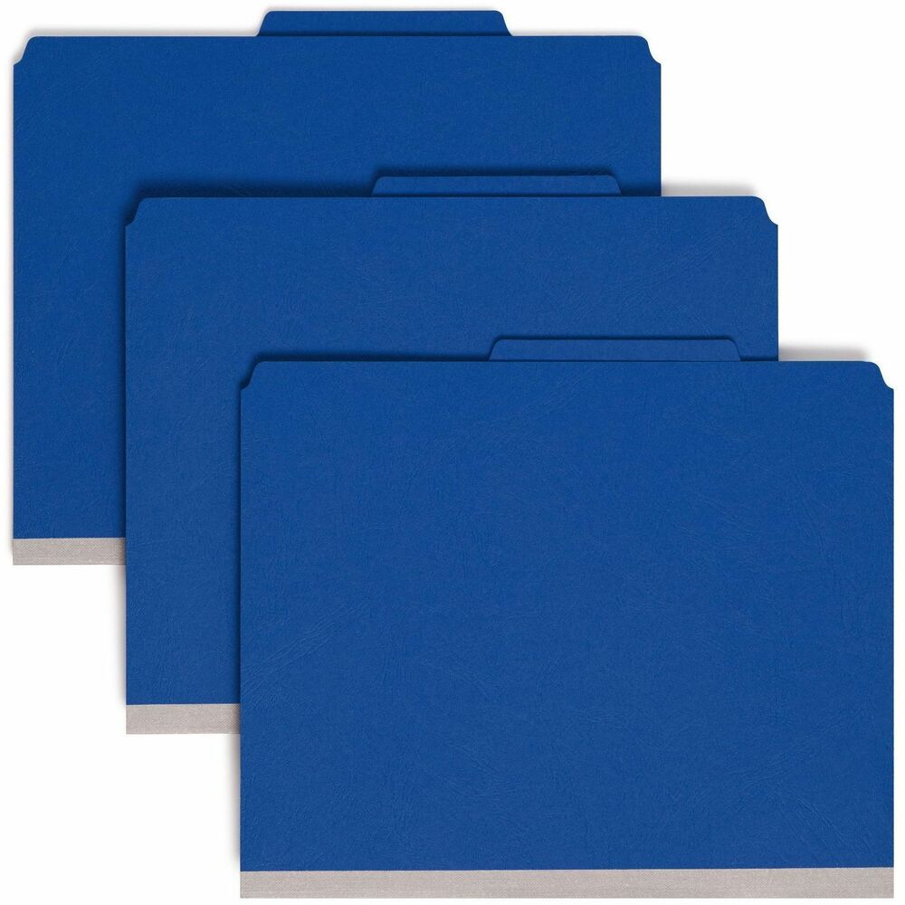 SMD14200 - Minimize time spent searching for documents and increase efficiency for your filing system with Premium Pressboard Classification File Folders featuring SafeSHIELD fasteners. Extra-durable, letter-size folders feature a special, heavyweight material coated to resist moisture and stains. SafeSHIELD-coated fasteners help avoid hand injuries, ripped papers and excessive fastener clinking. Each top-tab classification folder includes two sturdy dividers and SafeSHIELD fasteners on all six filing surfaces. 2/5-cut tab in right-of-center position is compatible with Smead Viewables Multipurpose Labels (not included). 2" expanding spine made of tear-resistant material offers greater storage capacity for bulky projects. SFI-certified folders contain 100 percent recycled content. They are ideal for offices looking to become more sustainable. More from the Manufacturer