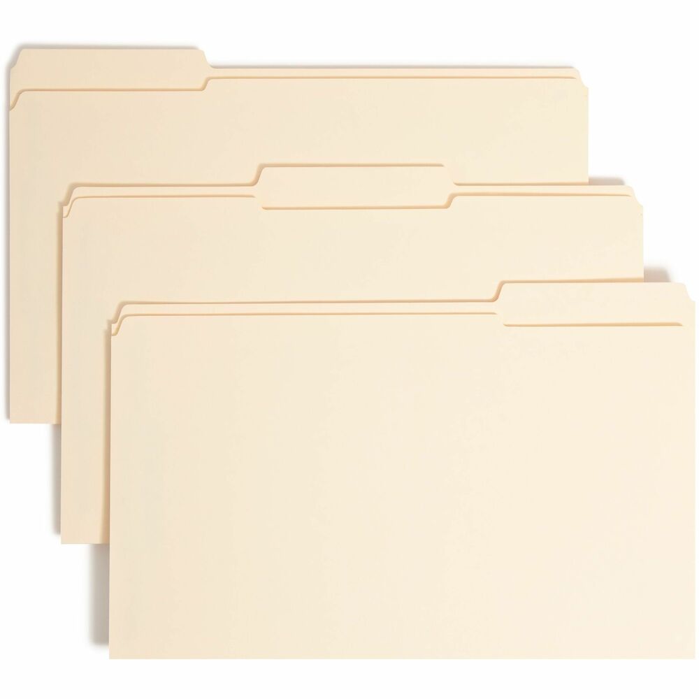 SMD19555 - Fastener folders feature SafeShield Coated Fastener Technology - the solution to fastener issues, including paper tears, finger cuts and excessive fastener crinkling. Each folder has two 2" SafeShield Bonded-style coated fasteners in positions 1 and 3. 1/3-cut tab is reinforced and 1/2" high. Folders are made of 11 point stock and are scored for 3/4" expansion. More from the Manufacturer