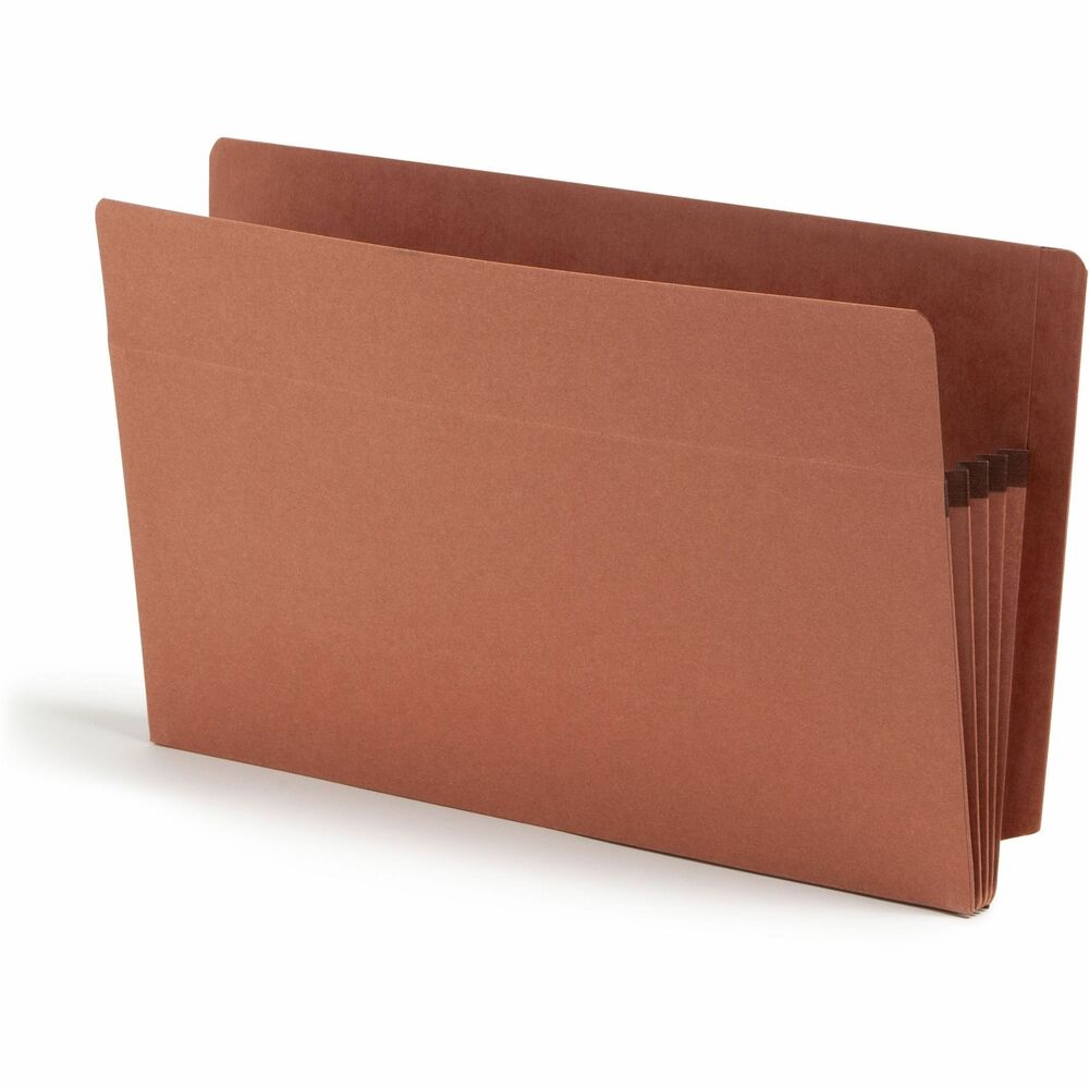 SMD73611 - Legal-size file pockets are ideal for environmentally friendly offices. Redrope material is made of 100 percent recycled content. Sturdy file pockets expand up to 3-1/2" to manage bulky records. Rollover, reinforced sides are virtually tearproof.
