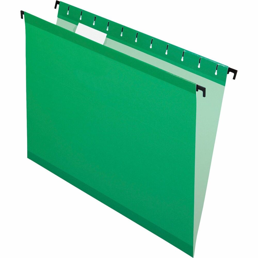 PFX615215BGR - Hanging file folders feature SureHook technology with longer plastic hooks and revolutionary, built-in tension springs so the rods bend less. Folders stay on rails and slide with ease. Reinforced polylaminated tops and bottoms offer ultimate durability. Rods and hooks are strong and sturdy. Lighter interior prevents misfiles. Folders work with existing filing systems and hold letter-size documents. Acid-free, hanging file folders include clear 1/5-cut tabs and printer-ready inserts.