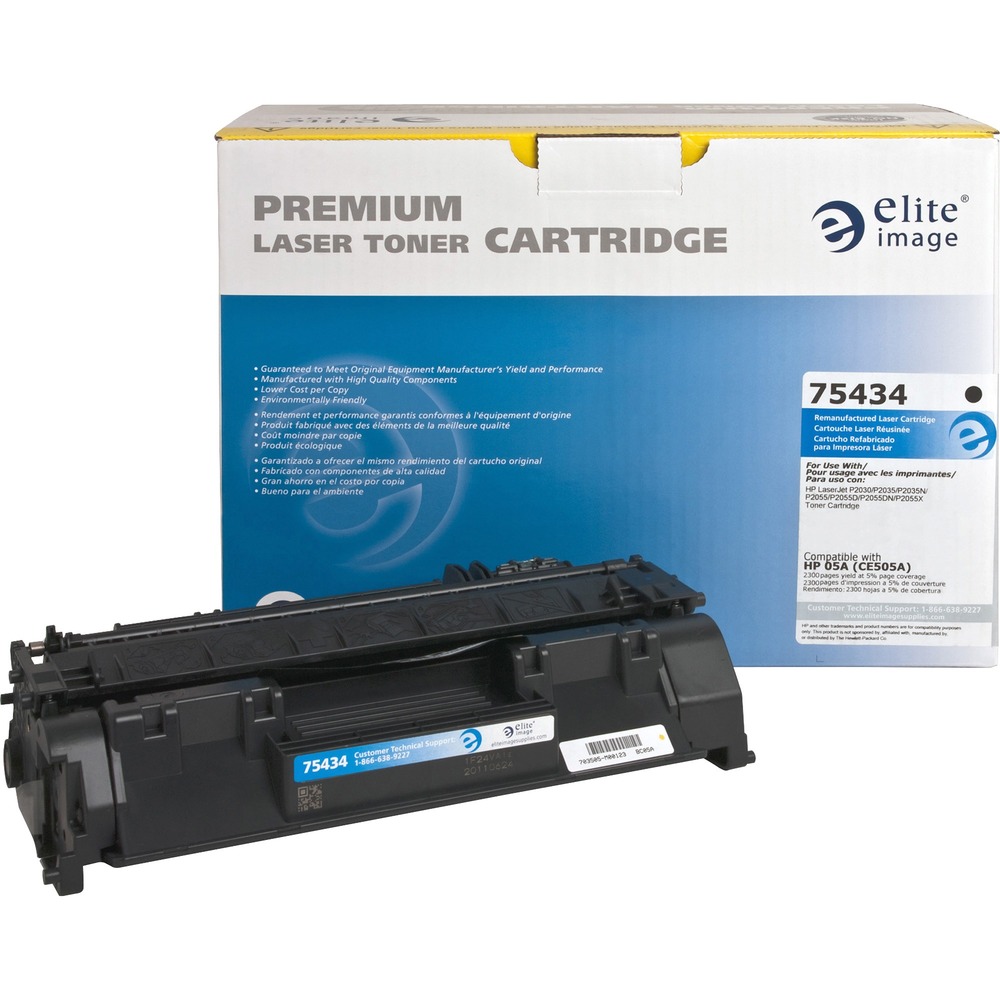 ELI75434 - Premium, remanufactured toner cartridge is designed for use with Hewlett-Packard LaserJet Printers P2035, P2035n, P2055d, P2055dn and P2055x. Cartridge yields approximately 2,300 pages. Elite Image is ISO certified. More from the Manufacturer