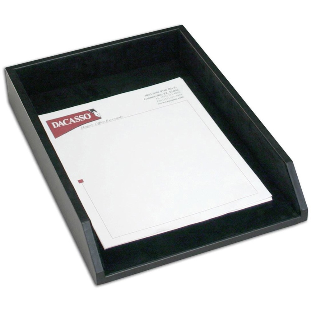 DACA1005 - Letter tray features an easy-access, open front to quickly access and store your legal-size files, papers, documents and more. Top-grain leather material is incredibly strong and offers a luxurious look that's perfect for any professional environment. Its smooth velveteen lining on the interior and bottom offers excellent protection where you need it most. Versatile design accepts stacking tray posts (sold separately) for space-saving organization.