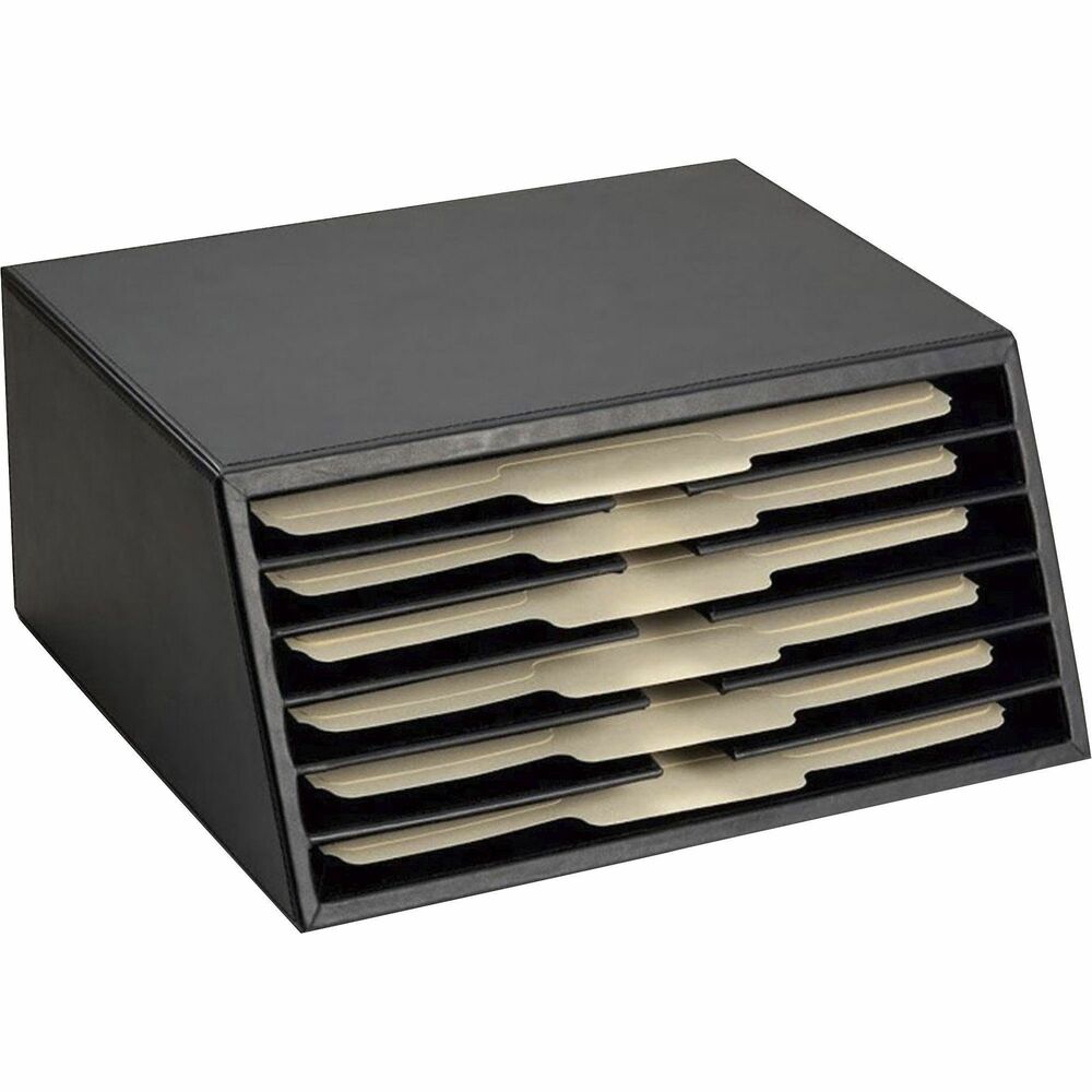 DACA1097 - Letter Sorter features a versatile design to let you use it vertically or horizontally. Six separate compartments can hold 9"x 12" file folders. Top-grain leather adds professional style to any work space. The bottom is lined with soft velveteen to protect surfaces from scuffs and scratches.