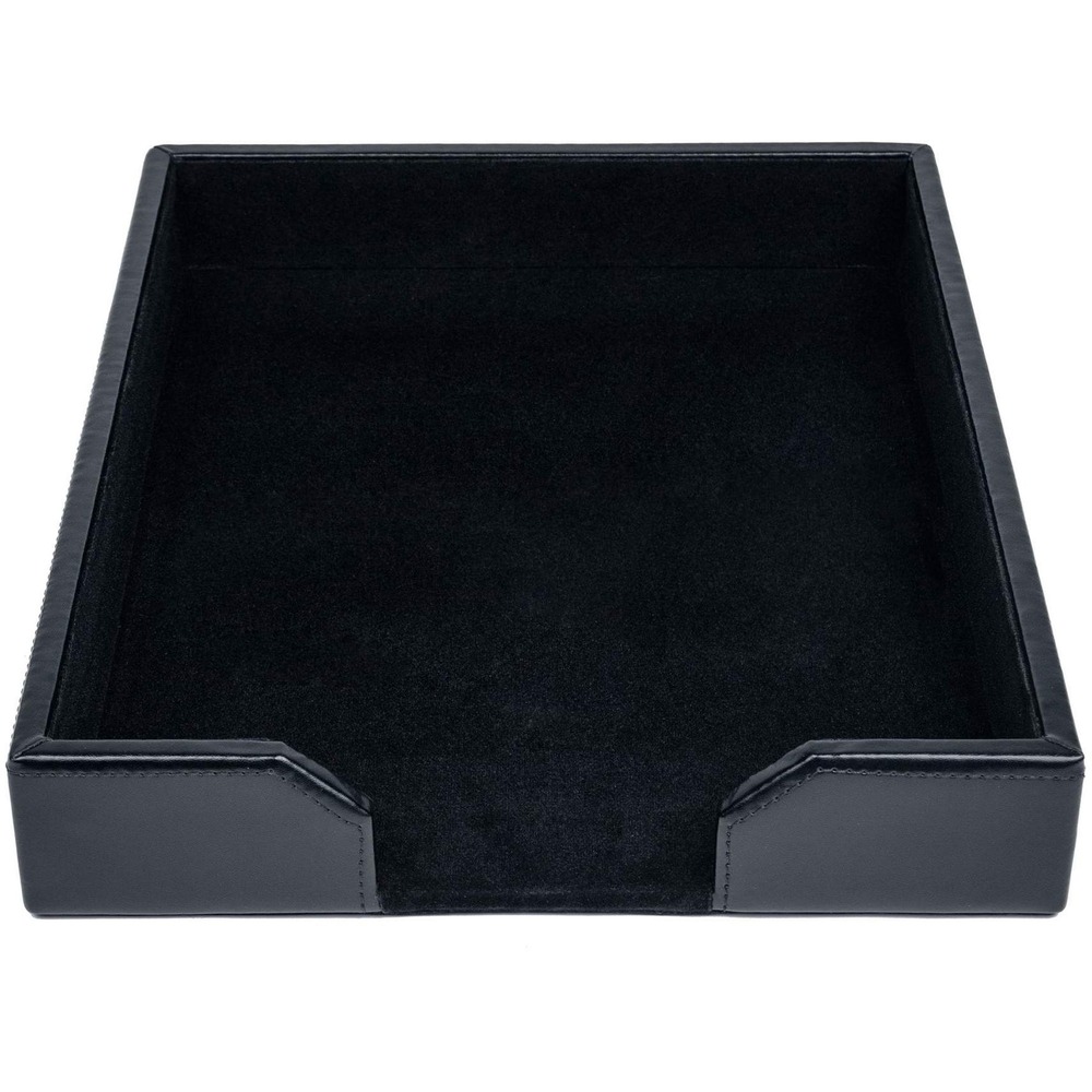 DACA1401 - Letter tray features a partially open front to easily access your letter-size papers while preventing them from sliding out. Bonded leather material offers a luxurious look that's perfect for any professional environment. Its smooth velveteen lining on the interior and bottom offers excellent protection where you need it most. Versatile design accepts stacking tray posts (sold separately) for space-saving organization.