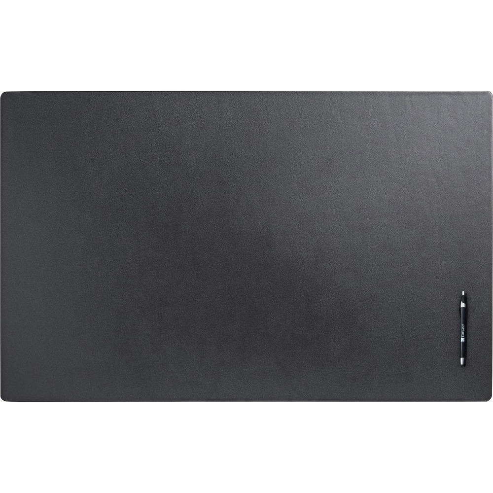 DACP1011 - Desk Mat features a wrapped-edge design to provide a finished look and extra durability. Top-grain leather adds professional style to any work space. Soft velveteen protects surfaces from scuffs and scratches.