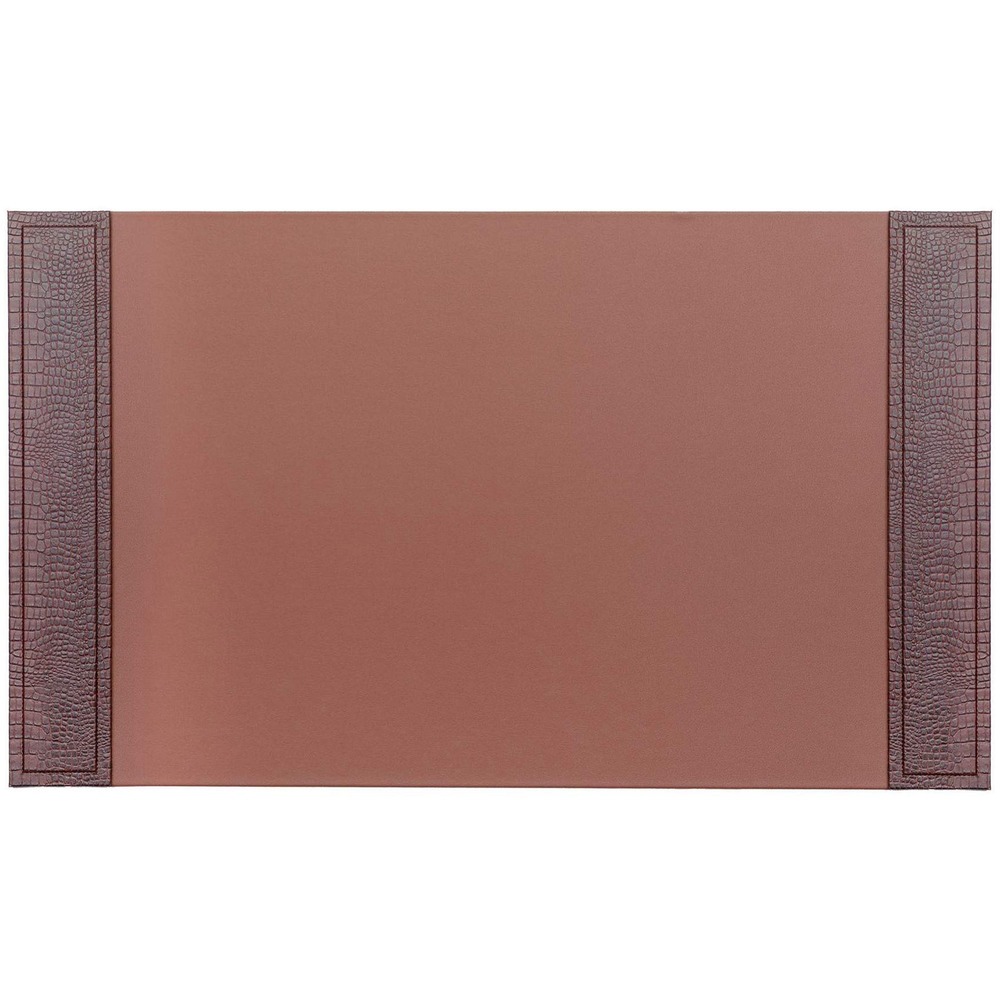 DACP2001 - Desk Pad features crocodile embossed rails on each side to add a smart, sophisticated look to your desk. Faux-leather writing area provides a smooth surface to write on. The bottom is lined with soft velveteen to protect surfaces from scuffs and scratches.
