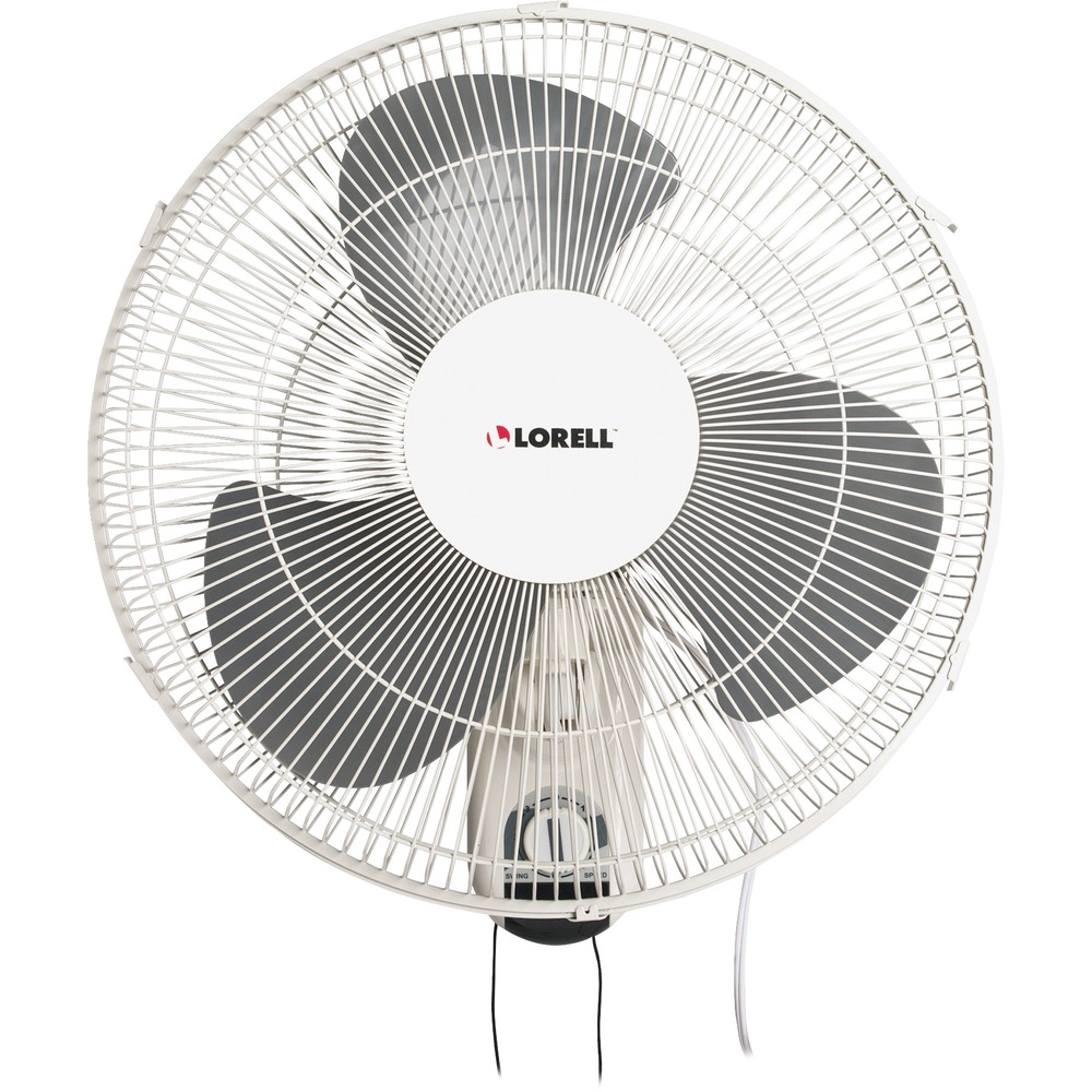 LLR49256 - 16" fan with pull chain can be mounted to your wall. Fan offers a single pull-chain switch, three speed settings, and an oscillating and adjustable tilt head. Mount to wood or metal support when attached to drywall. Fan includes mounting hardware and a 5' power cord. UL and cUL approved.