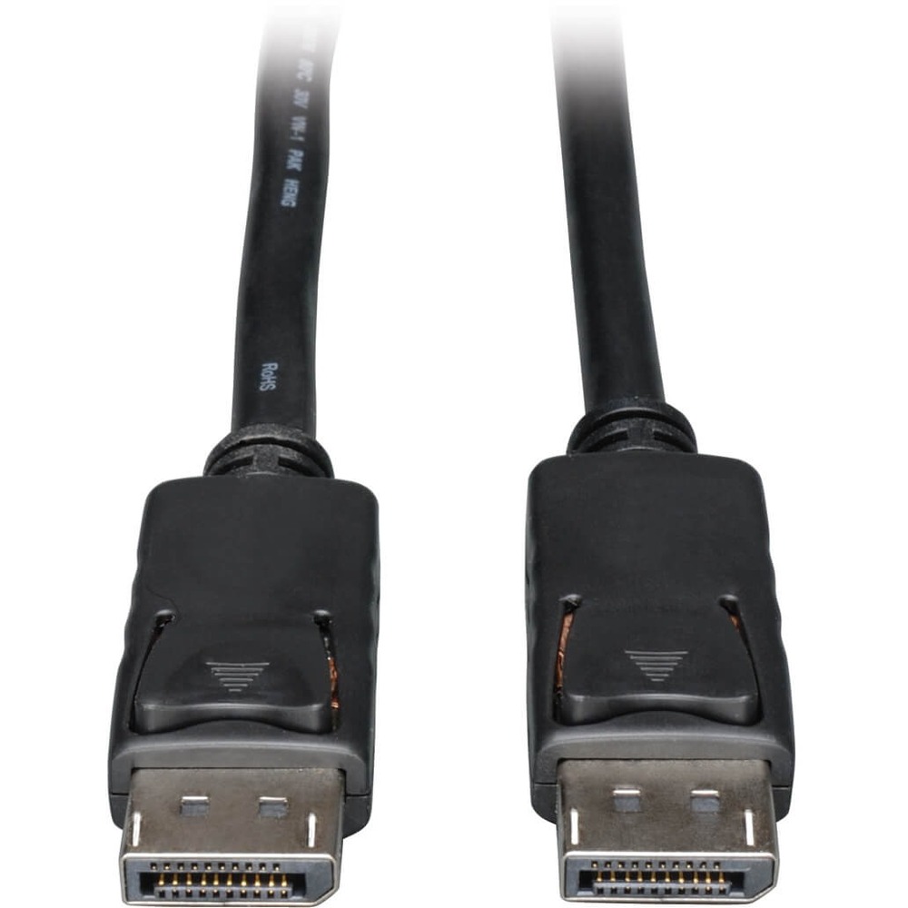 TRPP580003 - DisplayPort cable with latches offers a high-quality, digital display interface standard for computer and display monitors, or computers and home theater systems. Advanced design sends both video and audio signals for seamless operation. Molded strain relief prevents damage at the vulnerable points for error-free data transmission. DisplayPort cable supports a maximum bandwidth of 10.8Gbps, as well as DPCP (DisplayPort Content Protection), HDCP, and Ultra High Definition (UHD) 4K x 2K video resolutions up to 3840 x 2160. More from the Manufacturer