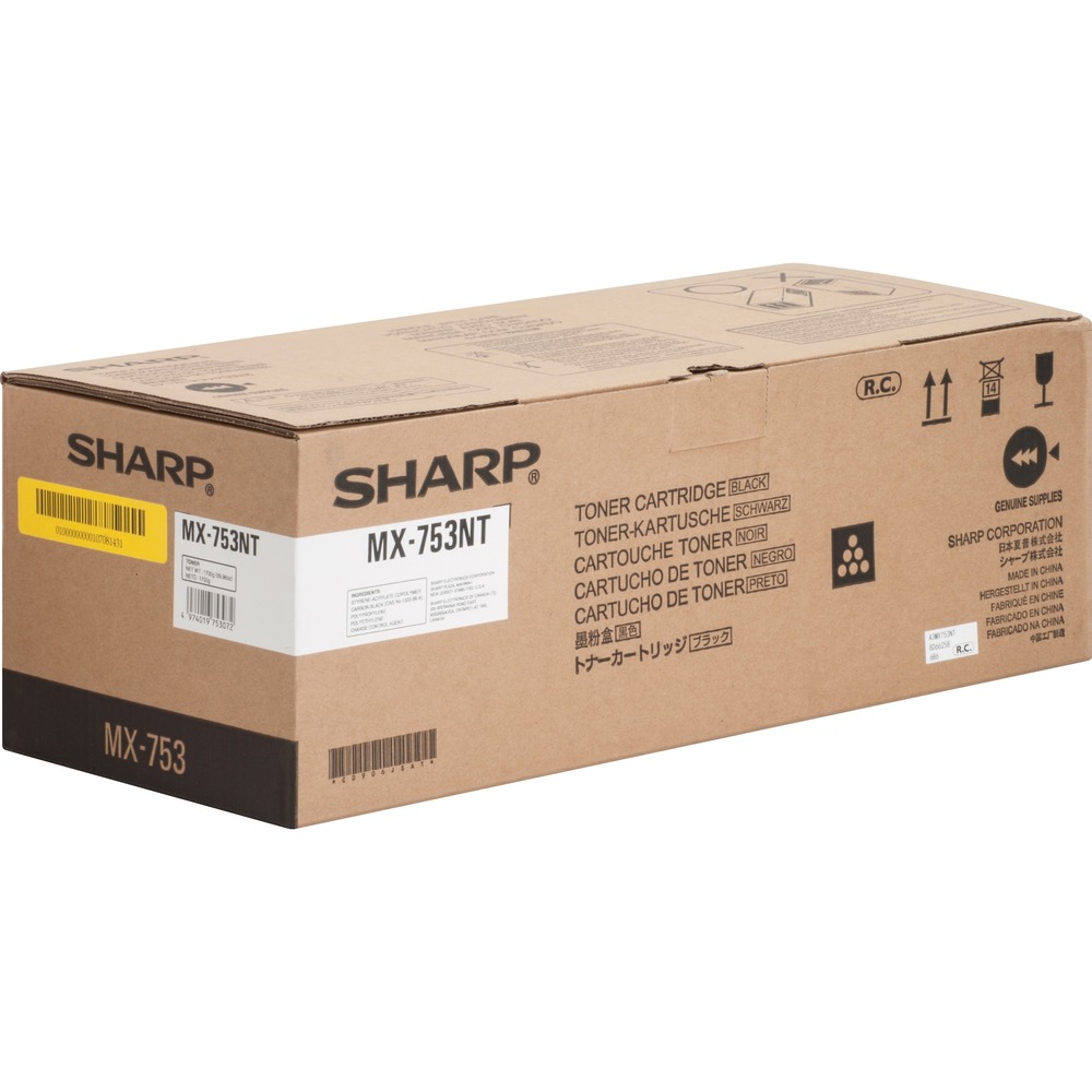 SHRMX753NT - High-yield toner cartridge delivers proven quality in your Sharp MXM623N, MXM623U, MXM623UJ, MXM753N, MXM753U and MXM753UJ. It prints solid blacks and clean edges and delivers consistent printing. Cartridge uses toner efficiently and yields approximately 83,000 pages.