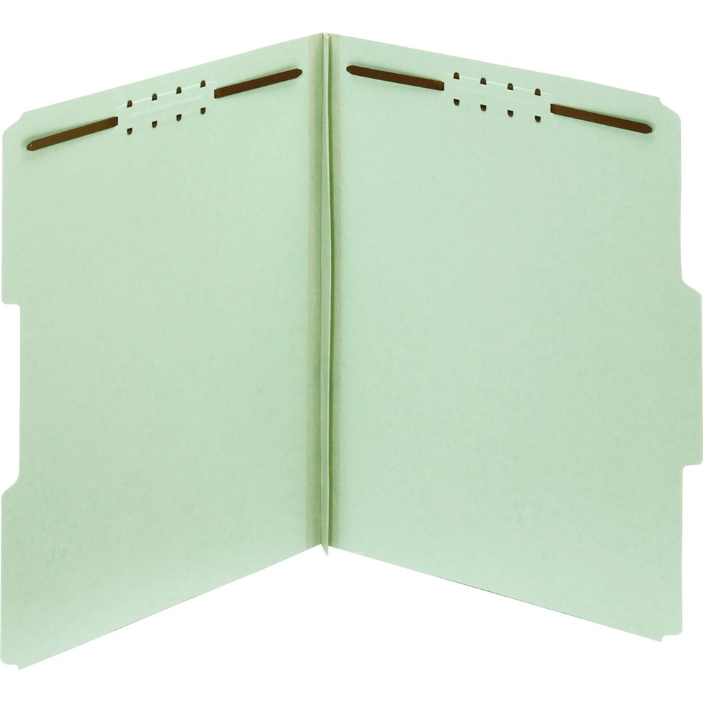 PFX24934R - Eco-friendly folders with fasteners feature durable, 25 point pressboard covers to withstand heavy use. Fasteners keep documents secure and allow subdividing within folders. Front and back covers offer 2" embedded fasteners in positions No. 1 and 3. Using fasteners, documents can easily be kept in sequential order. Tyvek tape spine expands up to 2" with your letter-size projects. Standard-size, 1/3-cut top tabs with an undercut score on the front cover provide ample room for labels or handwritten titles.
