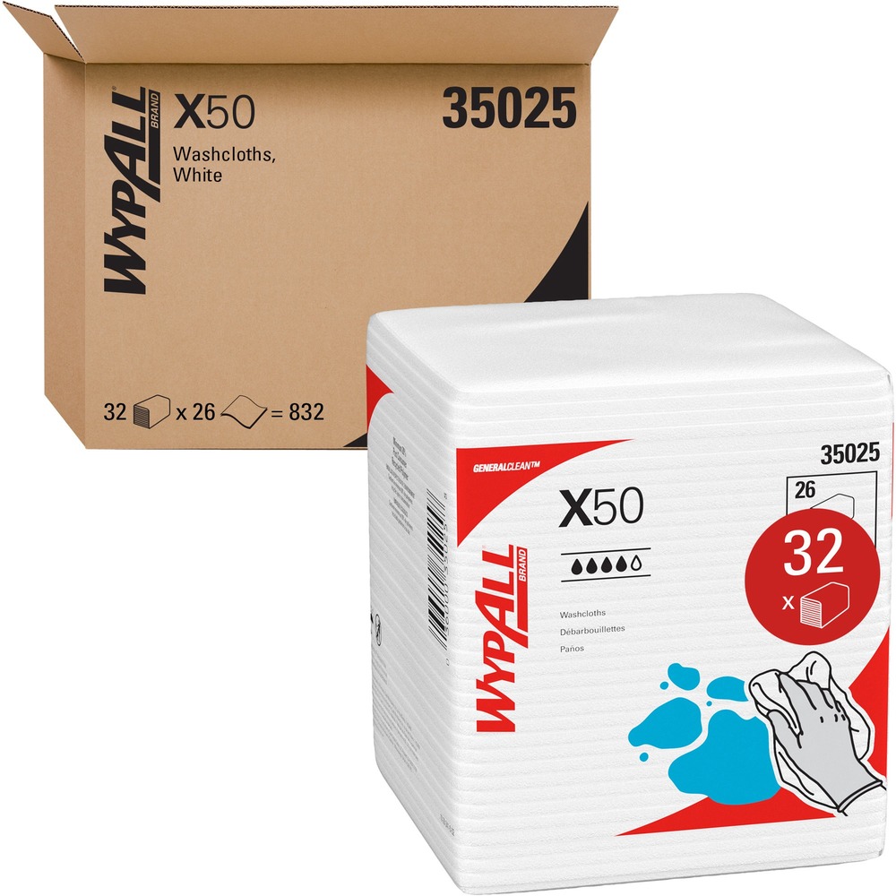 KCC35025 - Create a clean work environment with these light-duty to medium-duty, general cleaning solutions. When economy and function top your list of priorities, General Clean X50 Cleaning Cloths are an excellent choice. Economical, extended-use cloth combines versatile performance with a valuable design for light-duty tasks. They feature HydroKnit technology for added strength and durability and are a great choice in manufacturing, industrial, commercial, automotive and transportation industries. Quarter-fold format comes in small packs to store cloths in small spaces - wherever it's convenient for you. Pull a 10" x 12-1/2" cloth whenever you're ready. More from the Manufacturer