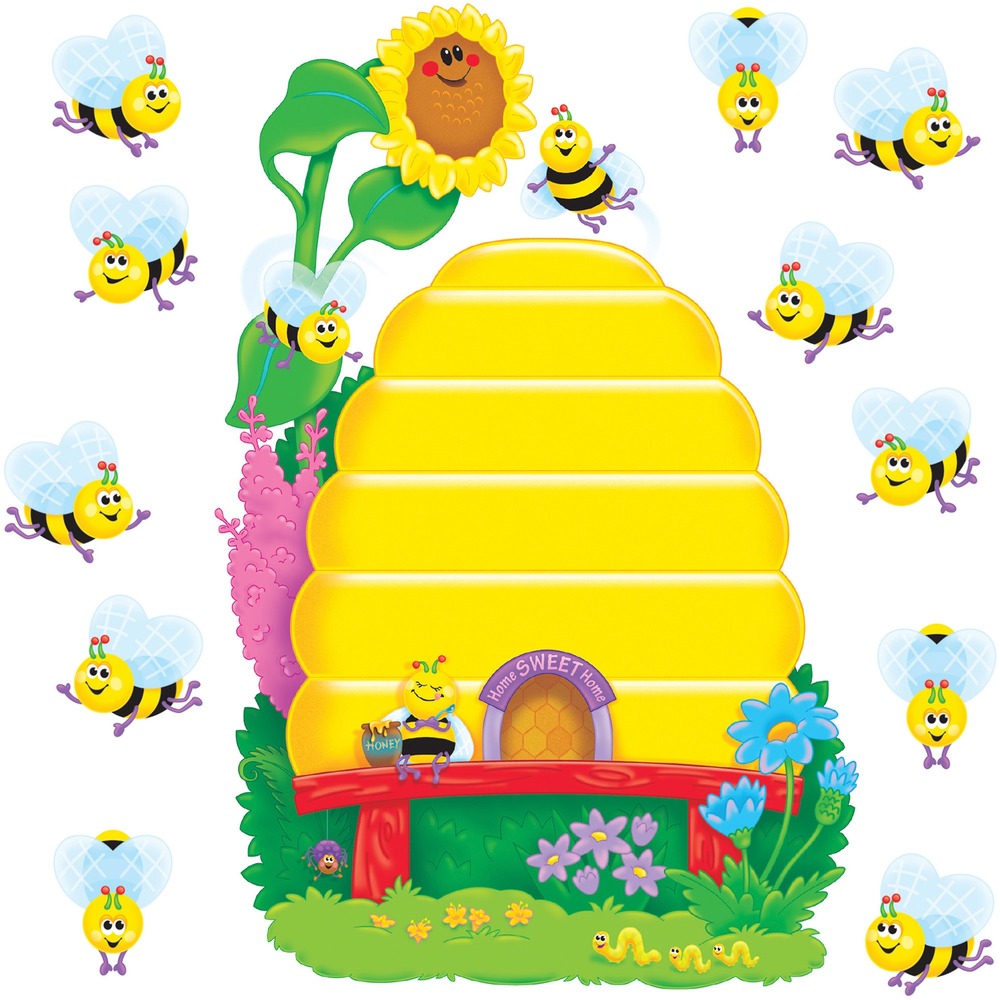 TEPT8077 - Bulletin board set gets students buzzing about their assignments. This colorful hive serves as a great job chart, story starter, math tool and achievement showcase. Busy Bees Job Chart set includes a 35" beehive, 36 bees and a Discovery Guide with creative activities that teach and delight.