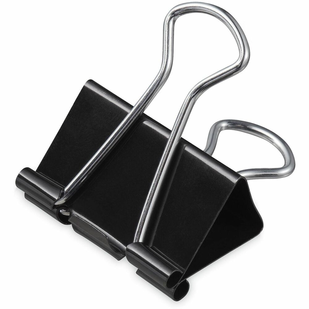 UNV10199 - This binder clip comes in a triangular design. It provides strength and compression for a sturdy grip on paper. Handles can be hung, folded flat against clipped material, or removed for permanent binding. Versatile use that makes them perfect for work, school, home and more.