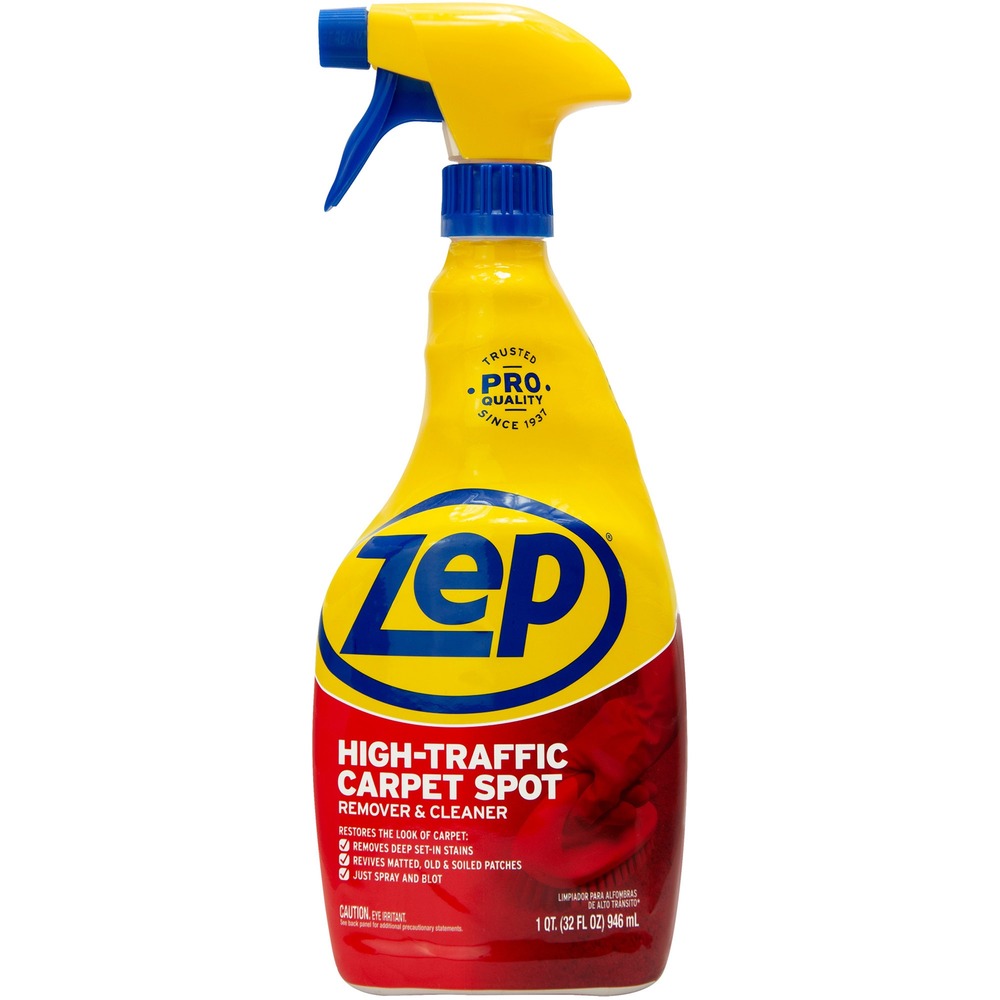 ZPEZUHTC32 - Even if you clean your carpets on a regular basis, stains and tracked-in dirt can be a problem. This Commercial High-Traffic Ready-to-Use Carpet Cleaner is formulated to remove stains and clean high-use areas before or between shampooing. Natural enzyme action removes odors. Trigger-spray bottle with easy grip is easy to apply. Cleaner is not compatible with extractors or steam carpet machines.