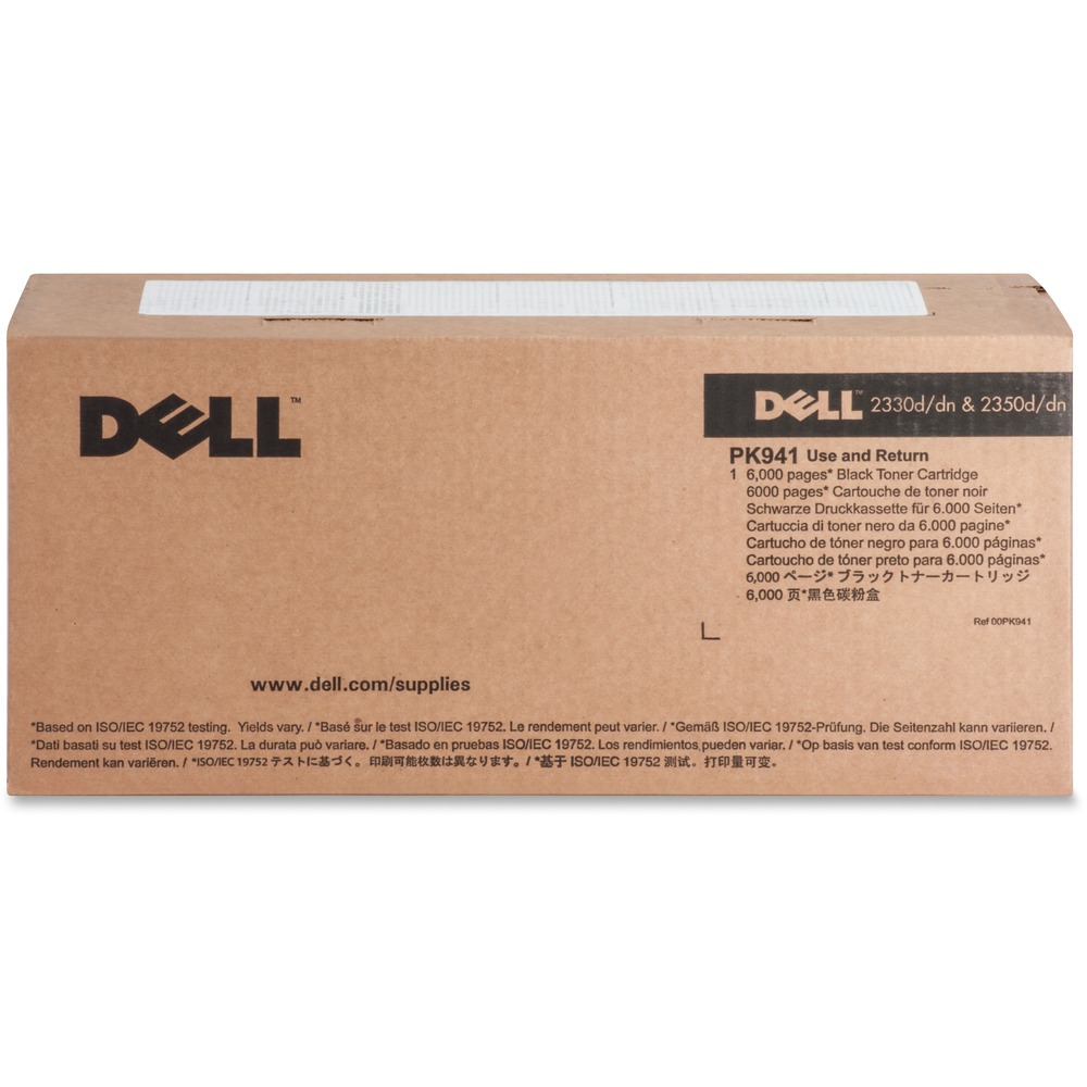 DLLPK941 - High-yield toner cartridge is designed for use in Dell 2330, 2350d and 2350dn Laser Printers. Toner delivers excellent print quality, sharp images and text. Cartridge yields approximately 6,000 pages based on 5 percent page coverage.