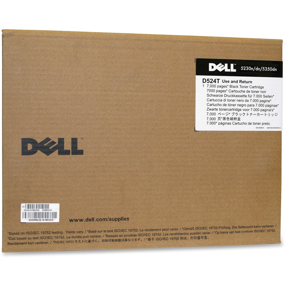 DLLD524T - Toner cartridge is designed for use with Dell 5230dn, 5230n and 5350dn. It delivers excellent print quality and sharp text. Cartridge yields approximately 7,000 pages based on 5 percent page coverage.