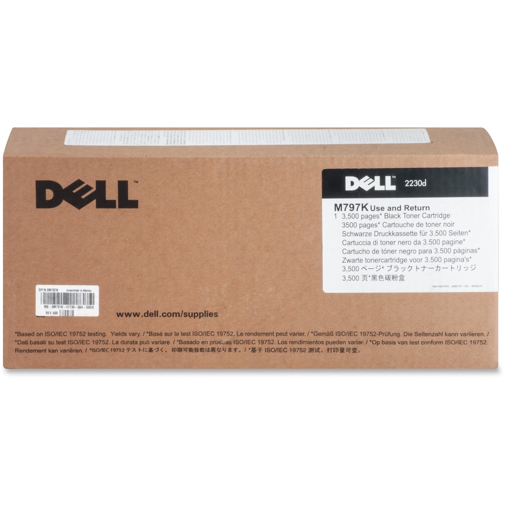 DLLM797K - Toner cartridge is designed for use in Dell 2230d Laser Printers. Toner delivers excellent print quality and sharp images and text. Cartridge yields approximately 3,500 pages based on 5 percent page coverage.