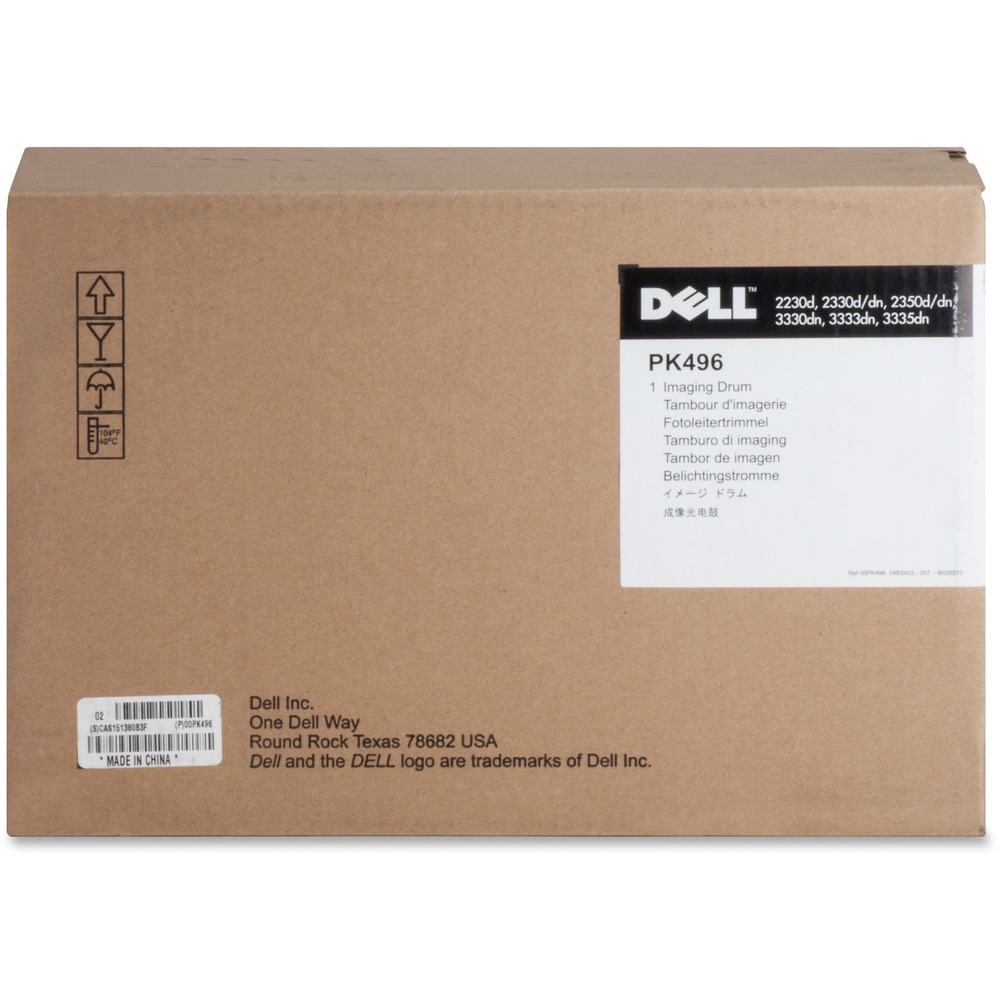 DLLPK496 - Imaging drum cartridge is designed for use in Dell 2330d, 2330dn, 2350d, 2350dn, 3330dn, 3333dn and 3335dn Laser Printers. It facilitates fast, reliable and user-friendly printing of documents for professional-quality results. It provides high-resolution printouts with clear images and sharp texts. Cartridge yields up to 30,000 pages.