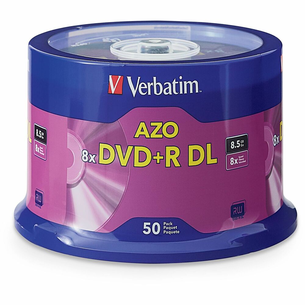 VER97000 - Providing double the storage capacity of a standard DVD-Recordable disc, DVD+R Double Layer and DVD-R Dual Layer discs can hold up to 8.5GB or approximately 4 hours of DVD-quality video on a single disc. Compatible with double-layer writers from leading manufacturers, these discs are ideal for archiving home movies. DVD+R DL and DVD-R DL are one-time record discs, ensuring that your movies, video clips or other data will not be erased. While requiring a dual-layer recorder, these discs are compatible for playback with most standard DVD video players and DVD-ROM drives. More from the Manufacturer