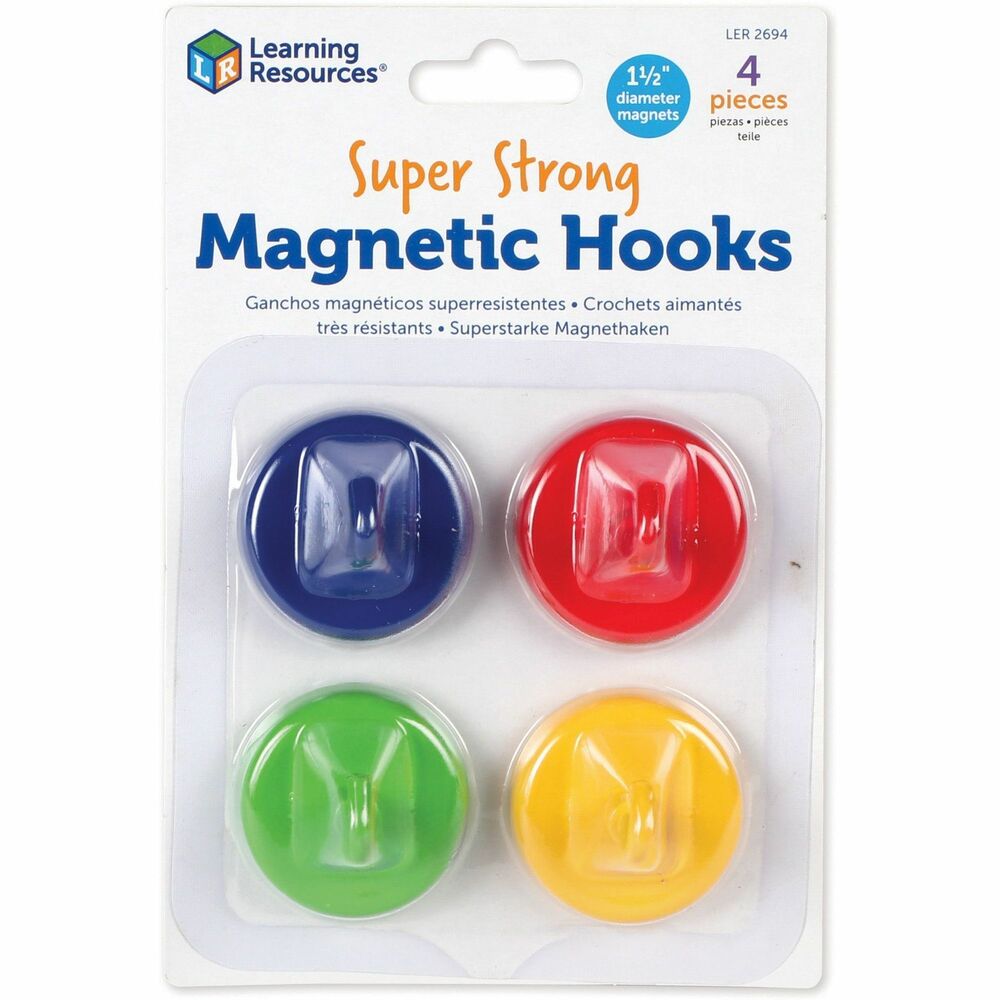 LRNLER2694 - Strong magnetic hooks lend you a strong hand to free up more wall and bulletin board space. Sturdy design holds up to 20 lb. each on any magnetic surface. Brightly colored hooks are perfect for hanging pocket charts, flipbooks, decorations, hall passes and more.