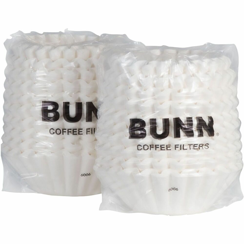 BUN201060000 - Brew a fresh-tasting batch of coffee with this quality filter. Flat bottom construction allows hot water to properly flow through the coffee for rich flavor extraction. Heavyweight paper is designed for strength with taller walls to help reduce overflow and grounds in your coffee. Disposable material allows fast, convenient cleanup after each use. Coffee filter is designed for BUNN brewers and most flat-bottom coffee funnels.