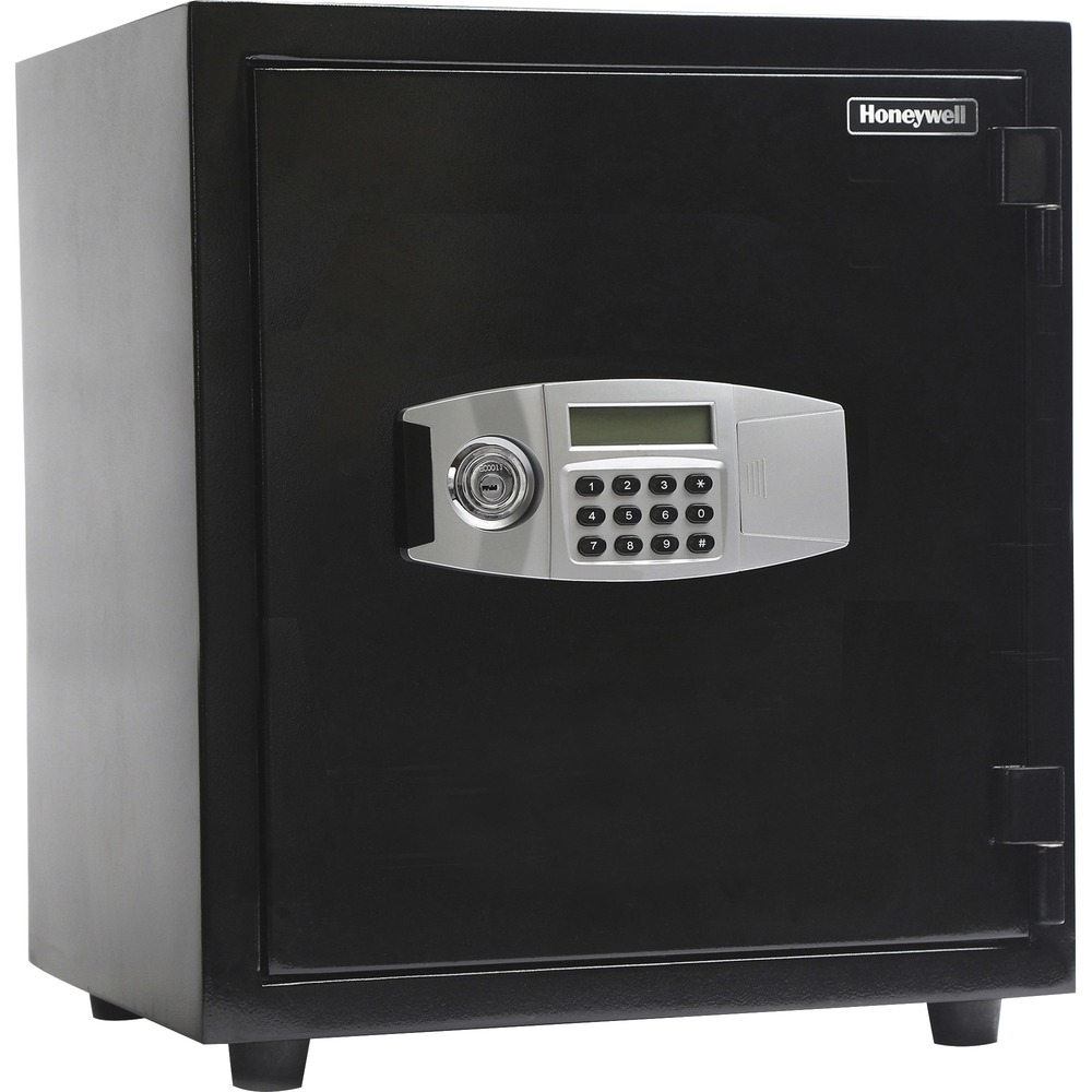 HYM2115 - This 2115 Brigade Fire-Resistant Safe features a storage capacity of 1.2 cubic feet. It is fire-resistant and can withstand fire up to 1700 degrees Fahrenheit for 1 hour. Water-resistant door combats leaks, spills and various other forms of water damage. Lock system utilizes a programmable, digital keypad that lets you program your own personal digital passcode with three to eight digits. LED control panel displays the date and time. Intuitive technology permits two separate individuals to access the safe with their own unique passcodes. You can access the user history for reference. Alarm sounds off when the safe is tilted or moved. If the battery fails, the override key can bypass the digital passcode. Safe provides safety and security for your essential documents and most valuable possessions while preparing for events such as a disaster, fire or an invasion of your home or office.