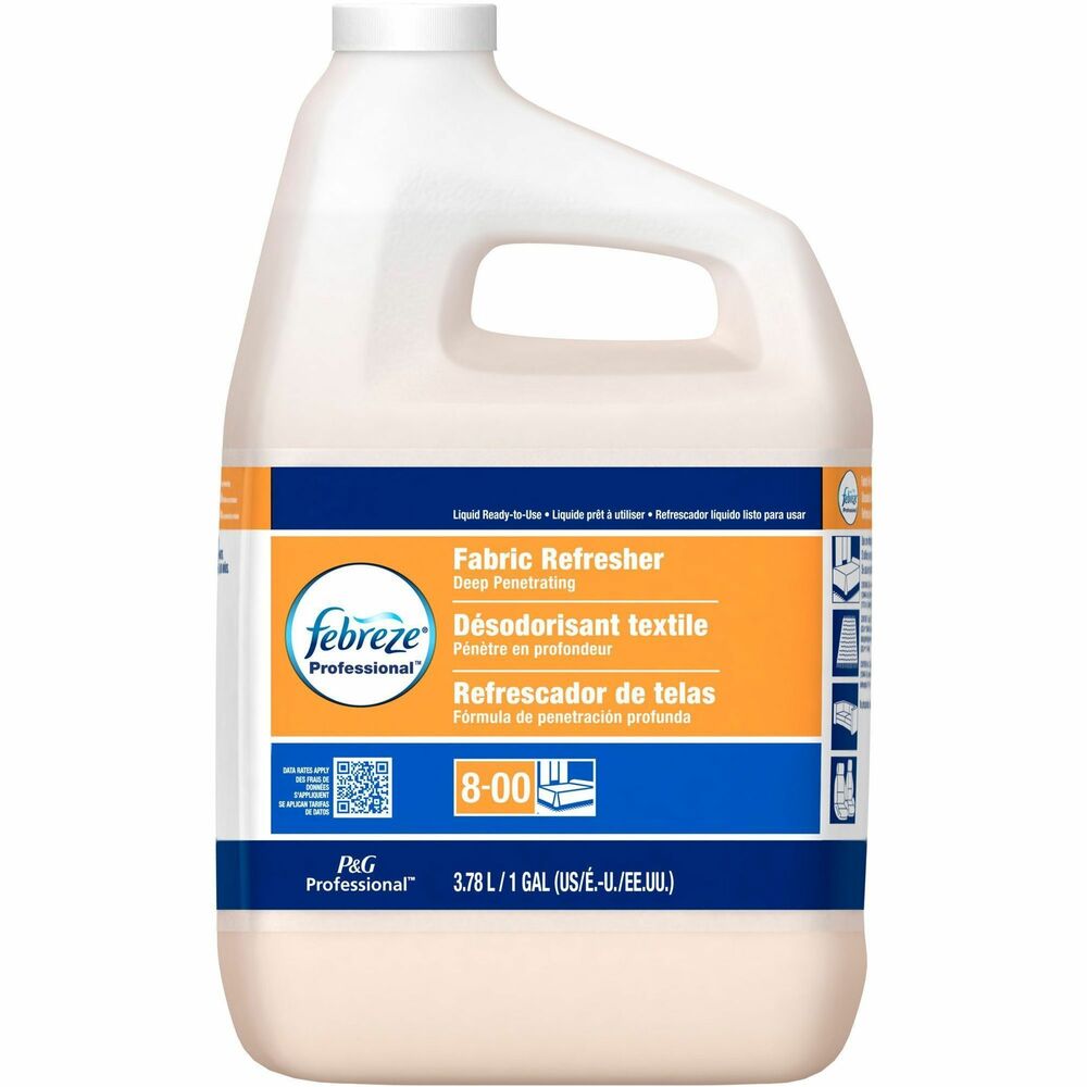 PGC33032 - Use Febreze Professional Deep Penetrating Fabric Refresher to refresh the fabrics in your business with a light, fresh scent by eliminating tough odors for good. Patented technology in Febreze Fabric Refreshers lock onto odors and eliminate them so all your customers smell is clean. This refresher is not a cover-up product. Febreze cleans away odors trapped in fabrics. Spray directly on fabrics until slightly damp. As it dries, odors disappear. Patented, binding technology locks onto odor molecules and traps them for good. A light, fresh scent is left behind to leave the treated area smelling fresh and clean. Refresher is safe for virtually all fabrics. It comes concentrated in this large size to use in your trigger sprayers (sold separately).Rebate: Up To 50% Savings on P&G Pro Case View Rebate Details