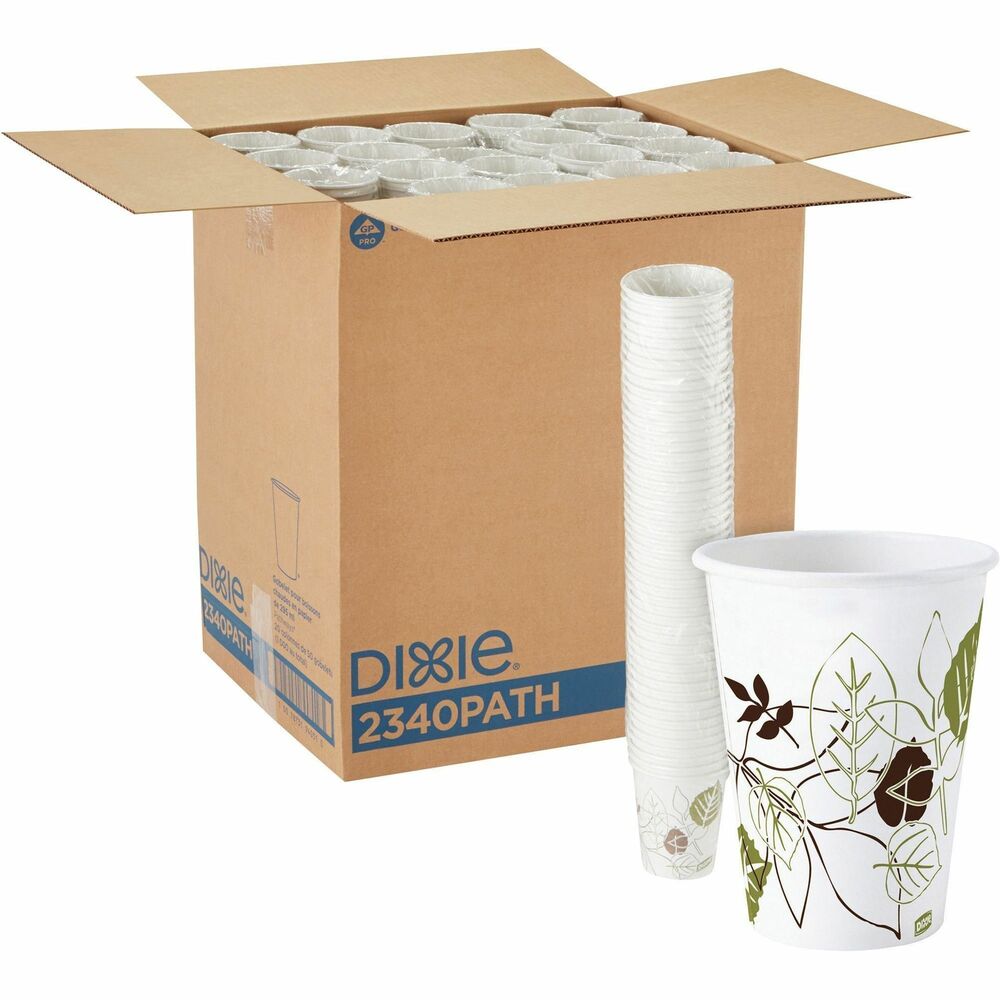 DXE2340PATHCT - Bring a contemporary look to your hot beverage service with paper cups featuring the eye-catching, Pathways design that is based on nature's beauty. Cups are ideal for samples and espresso drinks. They are polylined to protect against soak-through and offer durable sidewall strength. Each cup holds 10 oz. Hot cups are compostable in commercial composting facilities. Lids (9540) are sold separately.