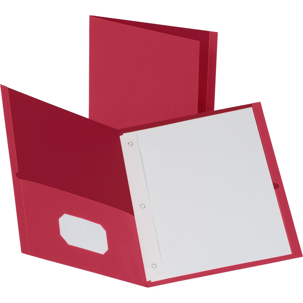 BSN78510 - Folders offer three double-prong fasteners to bind up to 100 sheets and convenient pockets inside front and back covers for additional storage. Each pocket holds up to 25 sheets of letter-size, loose paper. Inside front pocket features business card holder. Folders are made of sturdy, leatherette paper stock, and gusset is bound into the folder.