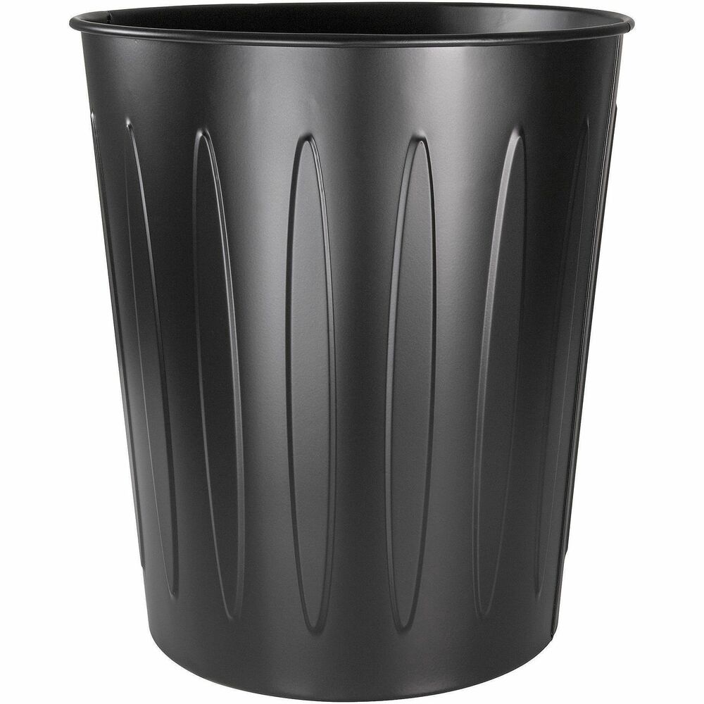 GJO58897 - Fire-safe trash can features a raised bottom to prevent heat transfer to the floor in case of a fire. Sturdy steel construction offers a rolled wire rim and durable, polyester baked enamel finish. Ideal for office, educational and all-purpose use. 6 gallon trash can will not melt or emit toxic fumes in case of fire and meets OSHA and qualifies under NFPA Life Safety Code 101, Section 31.