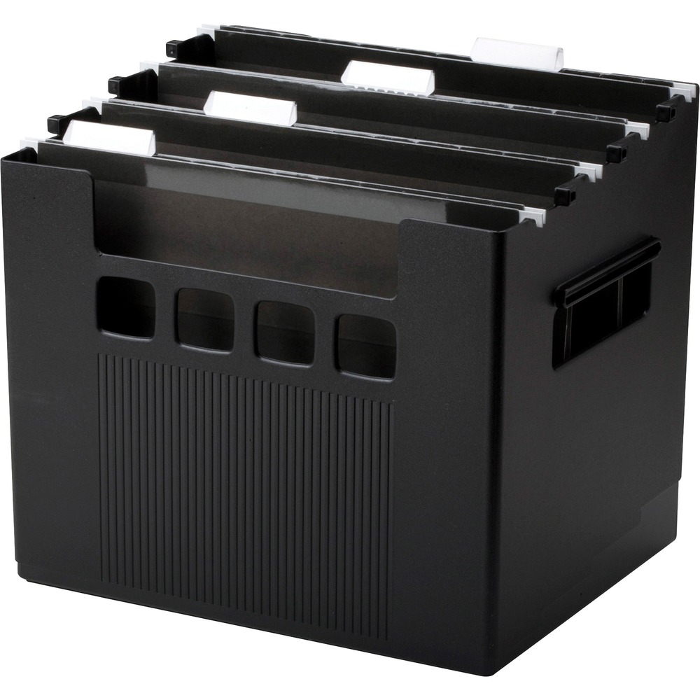 PFX43013 - SuperDecoFlex Desktop File lets you find documents with fingertip speed. Graduated stepped design keeps files in full view, allowing to you quickly reach for the file you need. Comes complete with four hanging folders plus tabs and inserts. Create individual files for any category you want. Made of durable high-impact plastic. Holds letter-size hanging folders.