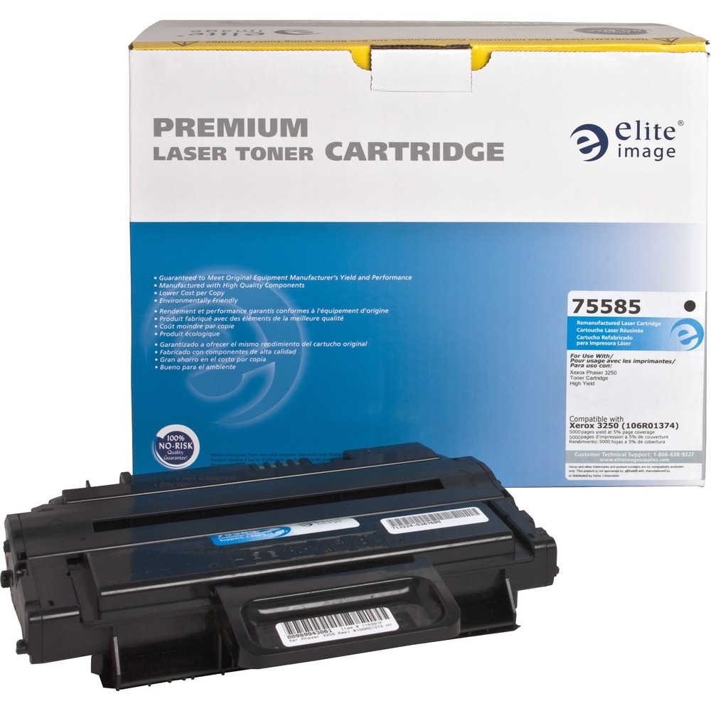 ELI75585 - Toner cartridge is designed for use with the Xerox Phaser 3250. The remanufactured cartridge yields approximately 5,000 pages. Elite Image is ISO certified. More from the Manufacturer
