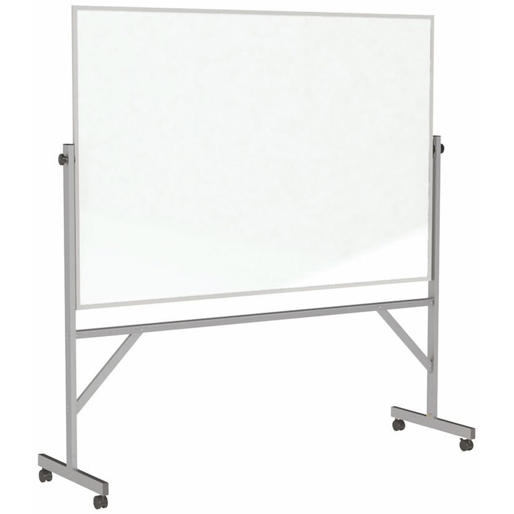 GHEARMM46 - Reversible markerboards provide a versatile, mobile communication tool. Strong steel locking clamps adjust to secure the board into the preferred position. Each unit features a full-length marker tray and reinforced bracing for reduced sway.