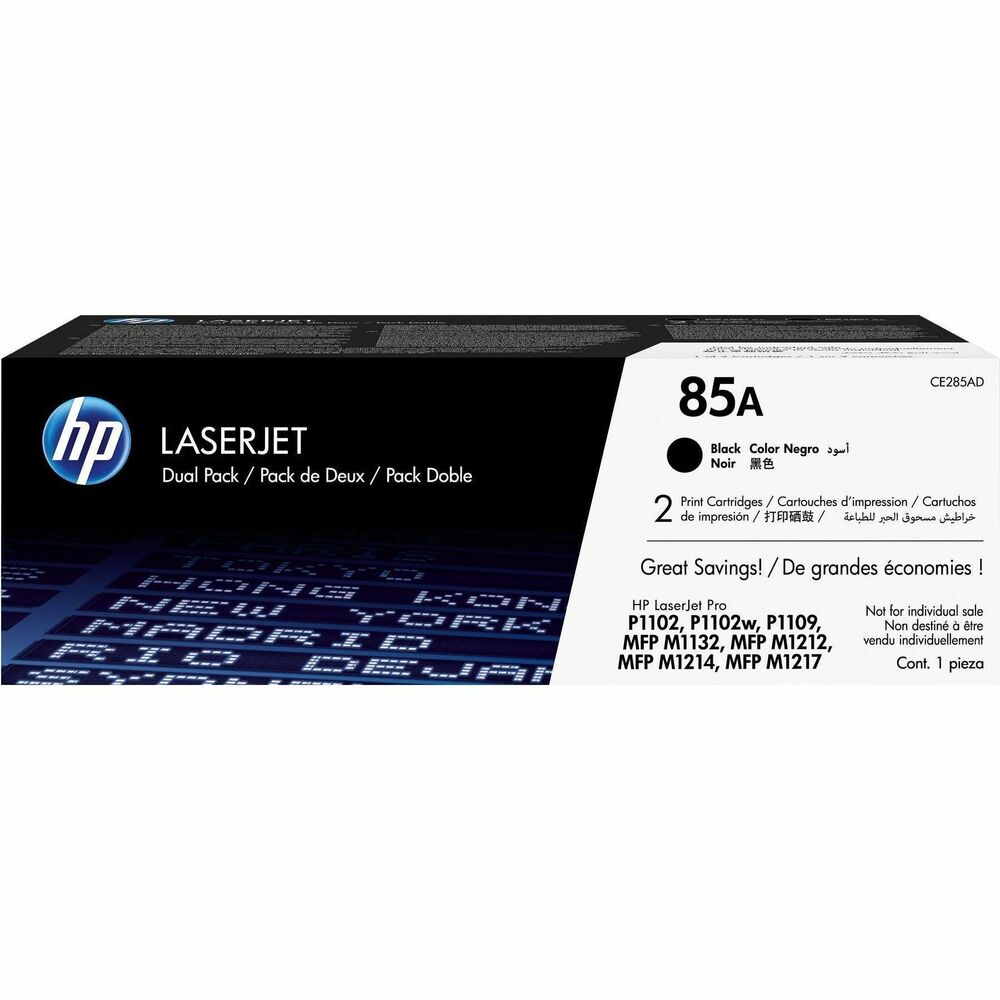 HEWCE285AD - Get a great value for all your everyday business printing needs. Legendary HP reliability can save you time, minimize downtime and deliver results you can count on. Use this toner cartridge in your HP LaserJet Pro P1102, P1102w, M1132, M1212 MFP, M1214 and M1217nfw MFP printers to produce bold, crisp text and sharp black-and-white images. Each cartridge yields approximately 1,600 pages. More from the Manufacturer