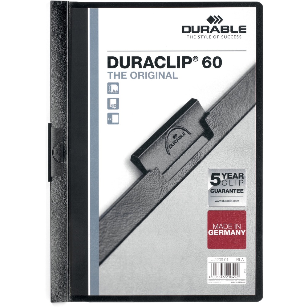 DBL221401 - Report cover requires no hole-punching. Ideal for reports and presentations. A strong memory clip expands to hold contents securely and returns to its original size after use. Back and spine offer a vibrant color while front cover is made of clear, sturdy vinyl to show off contents while protecting them from the elements and accidents. Capacity is 60 sheets. More from the Manufacturer