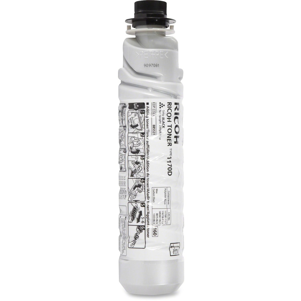 RIC841718 - Type 1170D Toner produces dark lines and solid shades in your Ricoh Aficio 1515. Reliable and dependable, this toner keeps your printer running smoothly. Standard-yield cartridge yields approximately 7,000 pages.