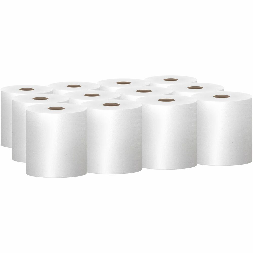 KCC01040 - Scott Hard Roll Paper Towels with fast-drying Absorbency Pockets provide efficient, reliable hand-drying for your washroom or breakroom. High-capacity rolls have a 1.5" core and are compatible with most universal-roll paper towel dispensers and a variety of Kimberly-Clark Professional dispensers (none included). Paper towels are designed to reduce maintenance time, runouts and complaints. Absorbent, recycled paper towels are perfect for efficient, general-purpose cleaning and drying so your employees and guests will use less and waste less. More from the Manufacturer