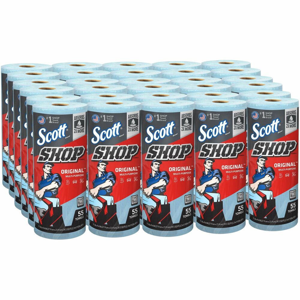KCC75130 - Scott Shop Towels Original in standard rolls are a great addition to your list of supplies in your automotive shop, garage and more. They are ideal for changing oil, refilling fluids and general automotive maintenance. Multipurpose shop towels can help you get just about any job done right. Plus, the convenient standard roll is portable, has perforated towels and fits on standard paper towel holders. Whether you're detailing, cleaning staining, or polishing, trust Scott shop towels original to help get the job done. More from the Manufacturer