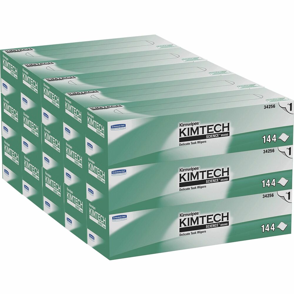KCC34256CT - When your work requires delicate, light-duty wipers to handle precise tasks, these Kimwipes Delicate Task Wipers are a perfect choice. With a legacy of more than 60 years of being the go-to wipe for cleaning surfaces, parts and instruments in labs, laboratory lenses and medical offices, these single-ply wipes easily clean liquids, dust and small particles. Antistatic dispensing design reduces electrostatic discharge. Medical wipes are an efficient, waste-reducing essential thanks to one-at-a-time dispensing.