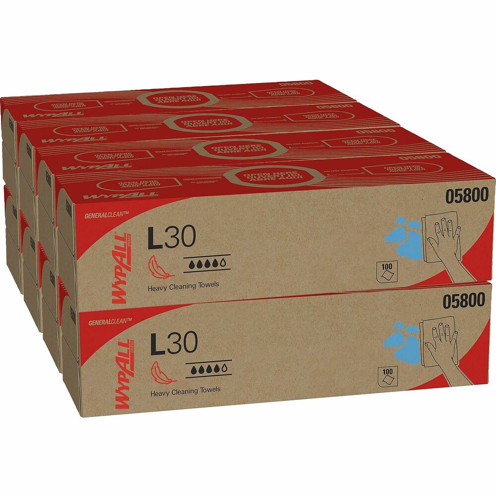 KCC05800 - All-purpose wipers give high surface softness while its reinforced grid provides strength for wet-surfacing wiping and cleaning. They are ideal for general-purpose, light-duty cleanups yet are soft enough to remove soils and liquids from face and hands. One-at-a-time dispensing box is perfect for users on-the-go. Each sheet measures 16-2/5" x 9-4/5". More from the Manufacturer