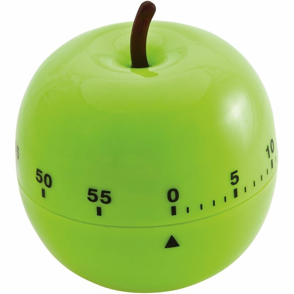BAU77056 - Apple-shaped timer provides a fun way to keep track of time for up to 60 minutes. Easy-to-use design requires a simple twist to set it accordingly. Timer does not require batteries. More from the Manufacturer