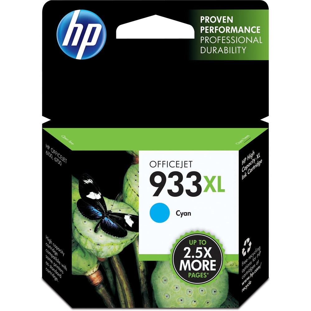 HEWCN054AN - Ink cartridge delivers durable, high-quality text documents and vivid color images. Cartridge design uses proven and proprietary ink technology (pigment-based) for increased durability and reliability. Your documents and marketing materials will stand up to water and resist fading over time. HP 933XL cartridge is designed for use with Hewlett-Packard Officejet 6700 Premium, Officejet 6600 and Officejet 6100 printers. Color cartridge yields approximately 825 pages. More from the Manufacturer