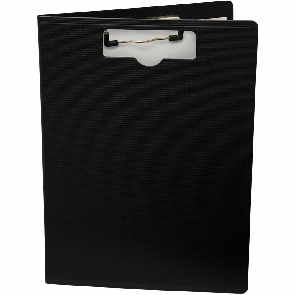 BAU61634 - Portfolio clipboard features a textured cover that protects your letter-size papers. Low-profile clip is designed with rubber grips that secure your files or documents firmly in place for convenient access. Vertical clipboard is made from recycled content to promote an eco-friendly design. More from the Manufacturer