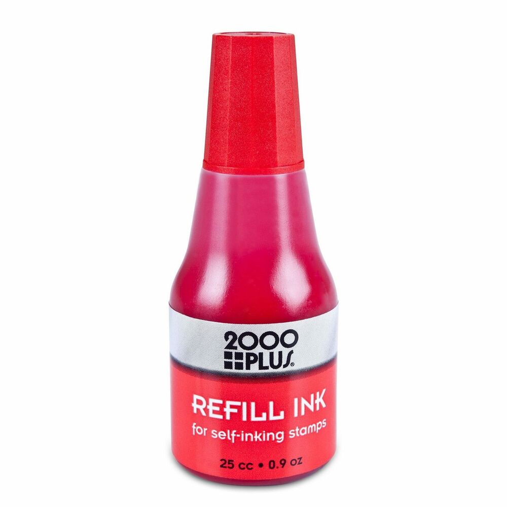 COS032960 - Red refill ink is designed for self-inking stamps or traditional stamp pads. Versatile ink is highly workable for quality results. Unique formula preserves integrity while making detailed impressions.